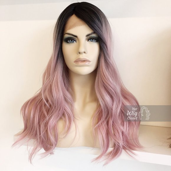 Pastel Pink Ombre Lace Front Wig | Ashley main image 5